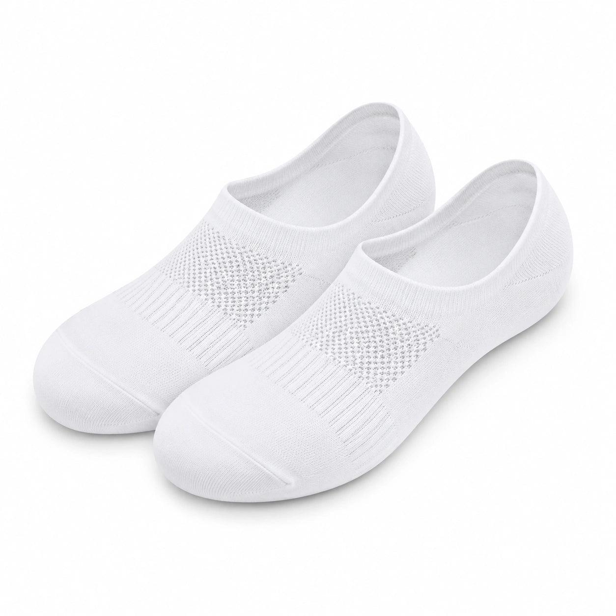 Chaussettes invisibles 35-38 blanches en maille textile respirante pour usage quotidien