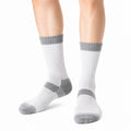 Chaussettes de sport 35-38 en textile blanc/gris côtelées