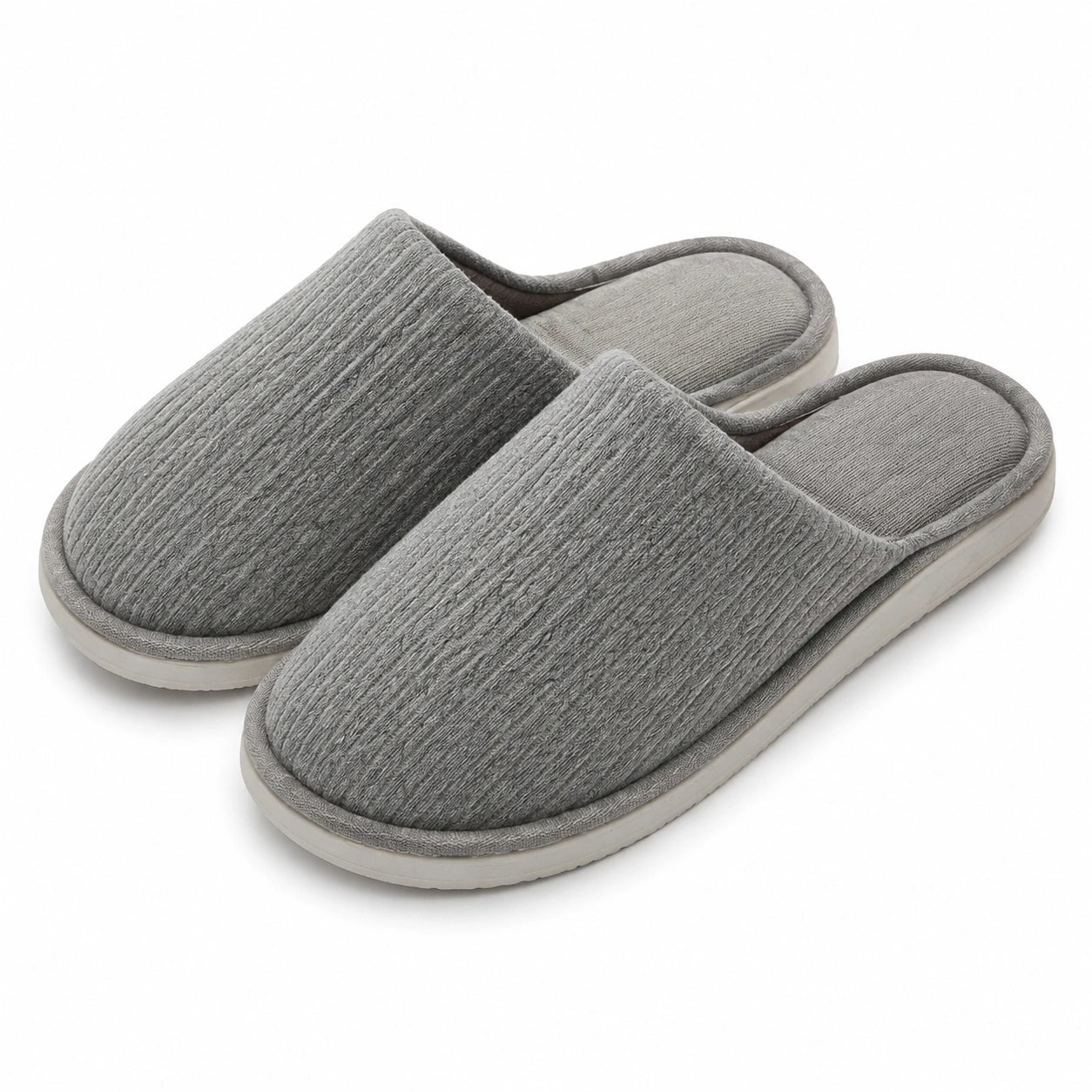 Chaussons 38/39 gris en textile à enfiler pour intérieur