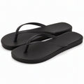 Tongs femme taille 36/37 noires en matière synthétique à semelle plate